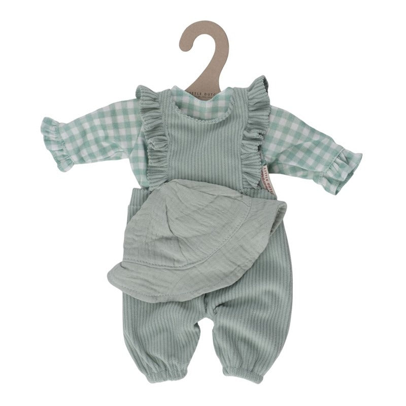 ROPITA DE MUÑECA VERDE CUADROS LITTLE DUTCH