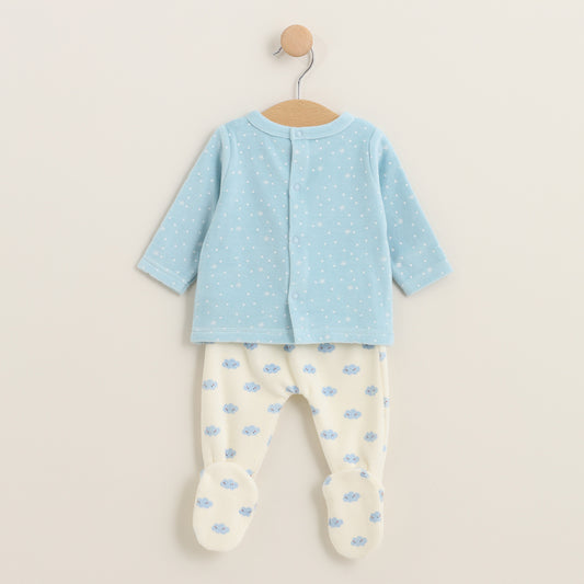 Pijama 2 piezas Nuvole azul