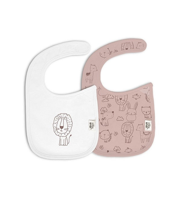 Pack 2 baberos ANIMALITOS ROSA