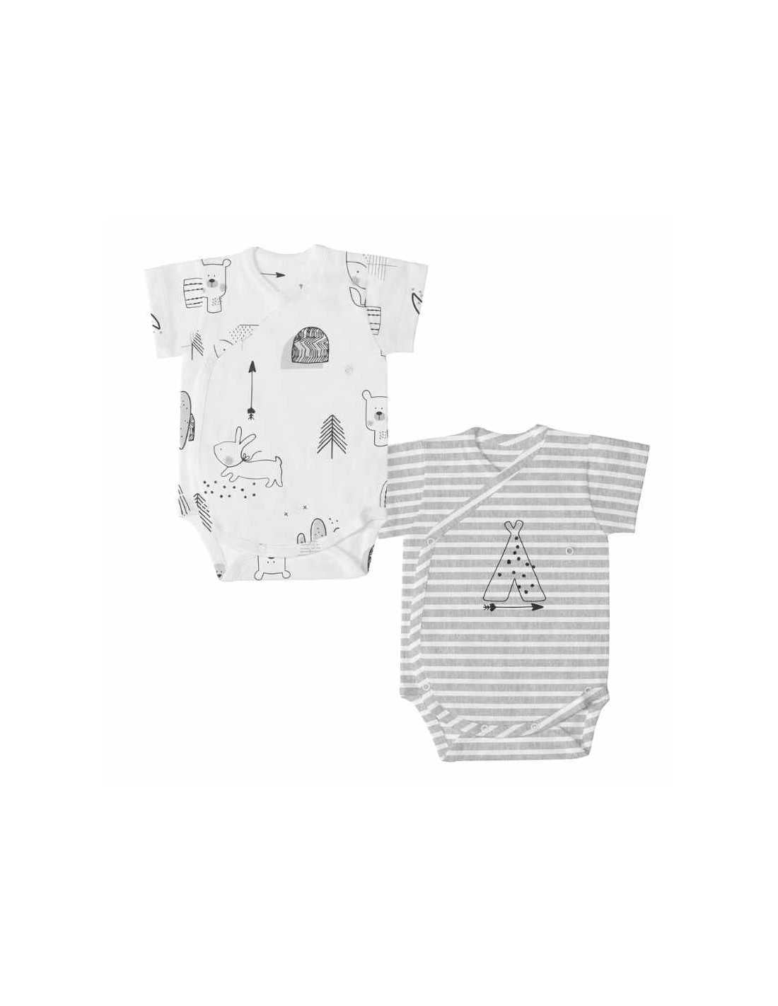 Pack de 2 bodys Manga Corta para Bebé Indian