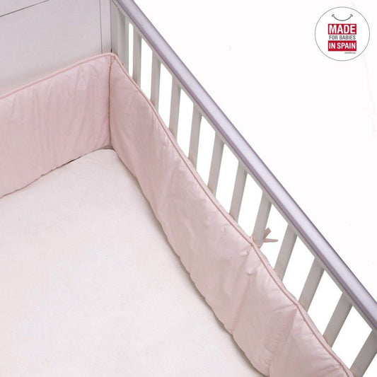 PROTECTOR CUNA 360 360x30x3 CM LISO E ROSA EMPOLVADO