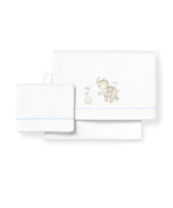 Tríptico de sábanas MUSIC AND FRIEND DON ALGODÓN AZUL