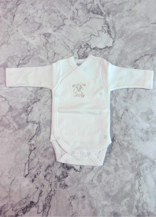 Body cruzado prematuro angelito rosa