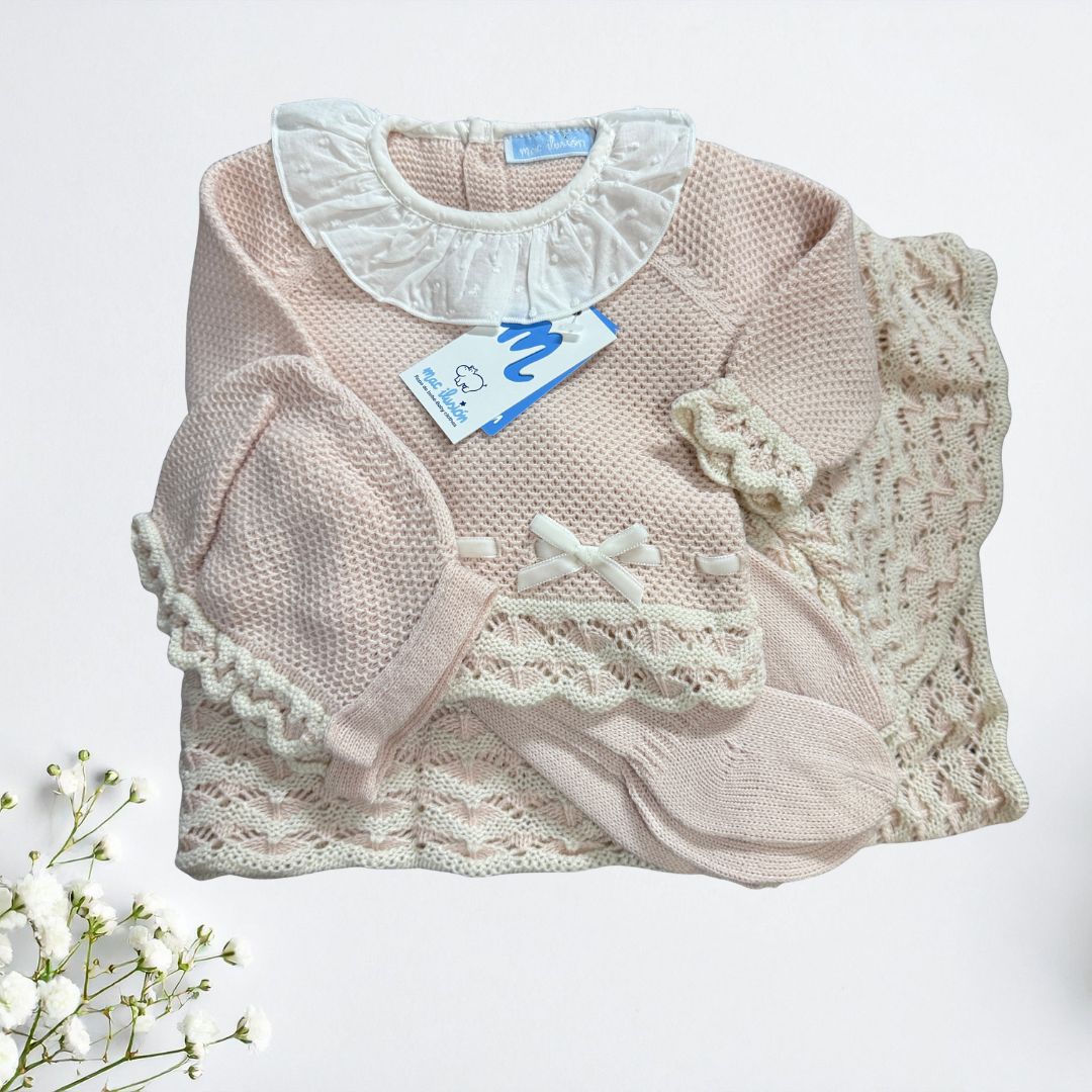 Canastilla conjunto NUDE con toquilla a juego