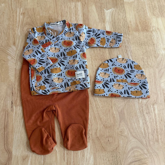 Conjunto Primera Puesta Jasper con gorrito