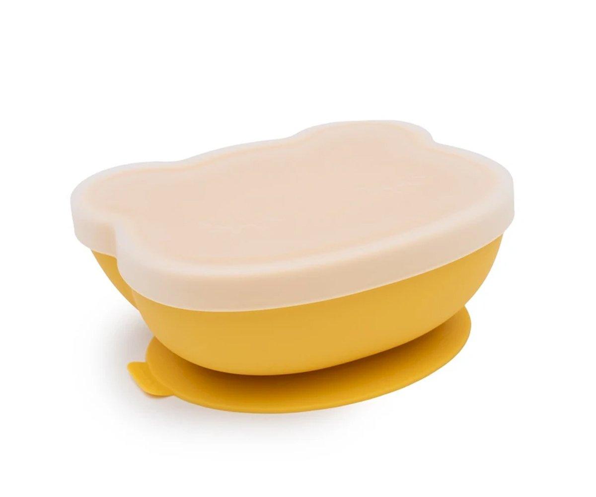 Bol con Ventosa y Tapa Oso Amarillo