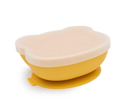 Bol con Ventosa y Tapa Oso Amarillo