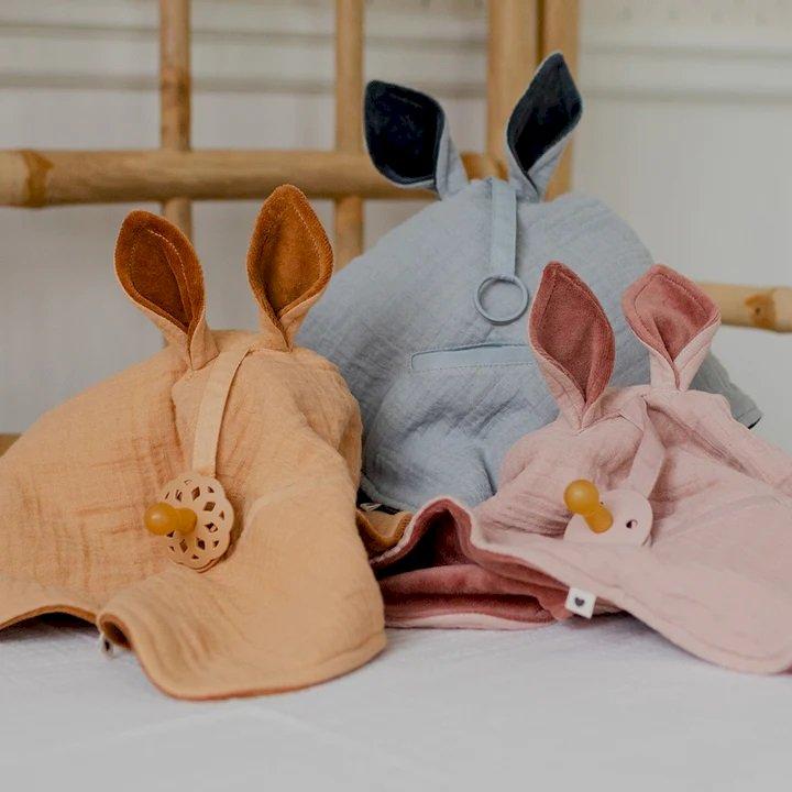 Doudou Kangaroo BIBS Sage