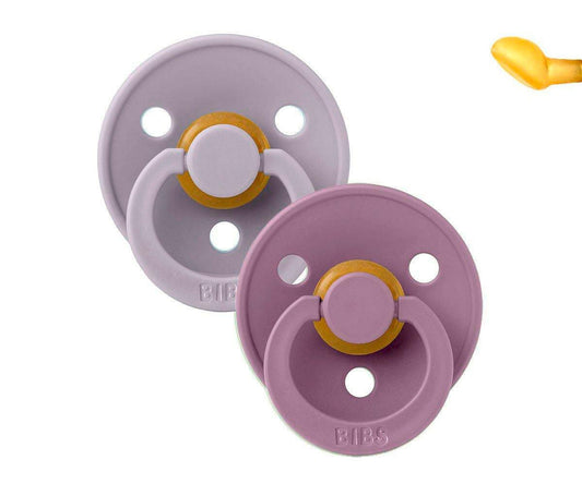 2 Chupetes BIBS Colour Anatómica Fossil Grey/Mauve