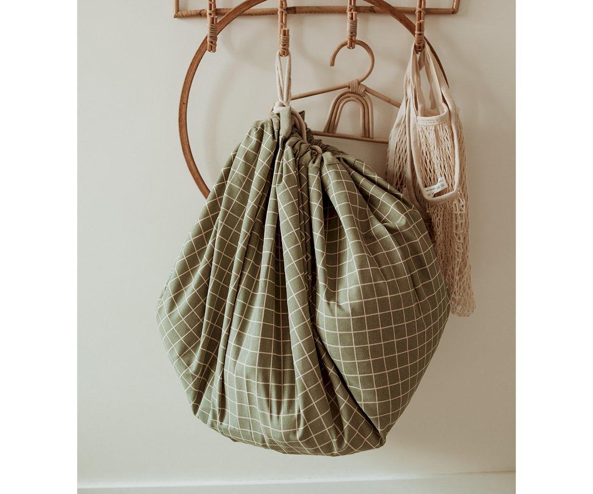 Saco Reversible Play & Go Classic Orgánico Cuadros Green