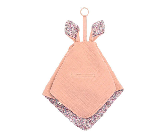 Doudou Kangaroo BIBS Liberty Eloise Blush