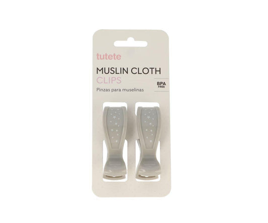 2 Pinzas para Muselinas Gris
