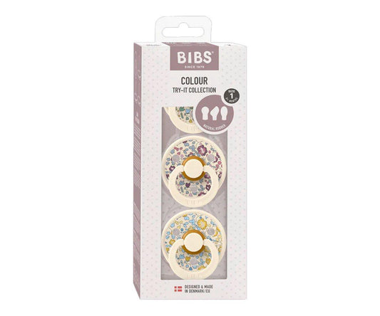 Pack 3 Chupetes BIBS Try-It Liberty Eloise Ivory