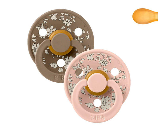 2 Chupetes BIBS Colour Simétrica Liberty Capel Blush