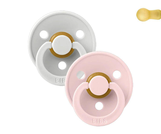 2 Chupetes BIBS Colour Round Haze/Blossom
