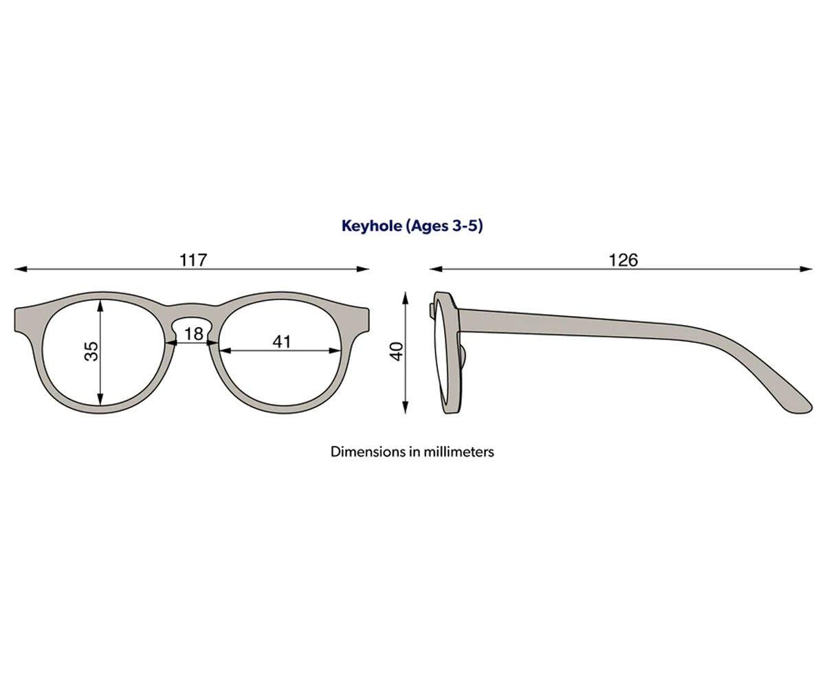 Gafas de Sol Flexibles ECO Keyhole (3-5 años) Pacific Blue