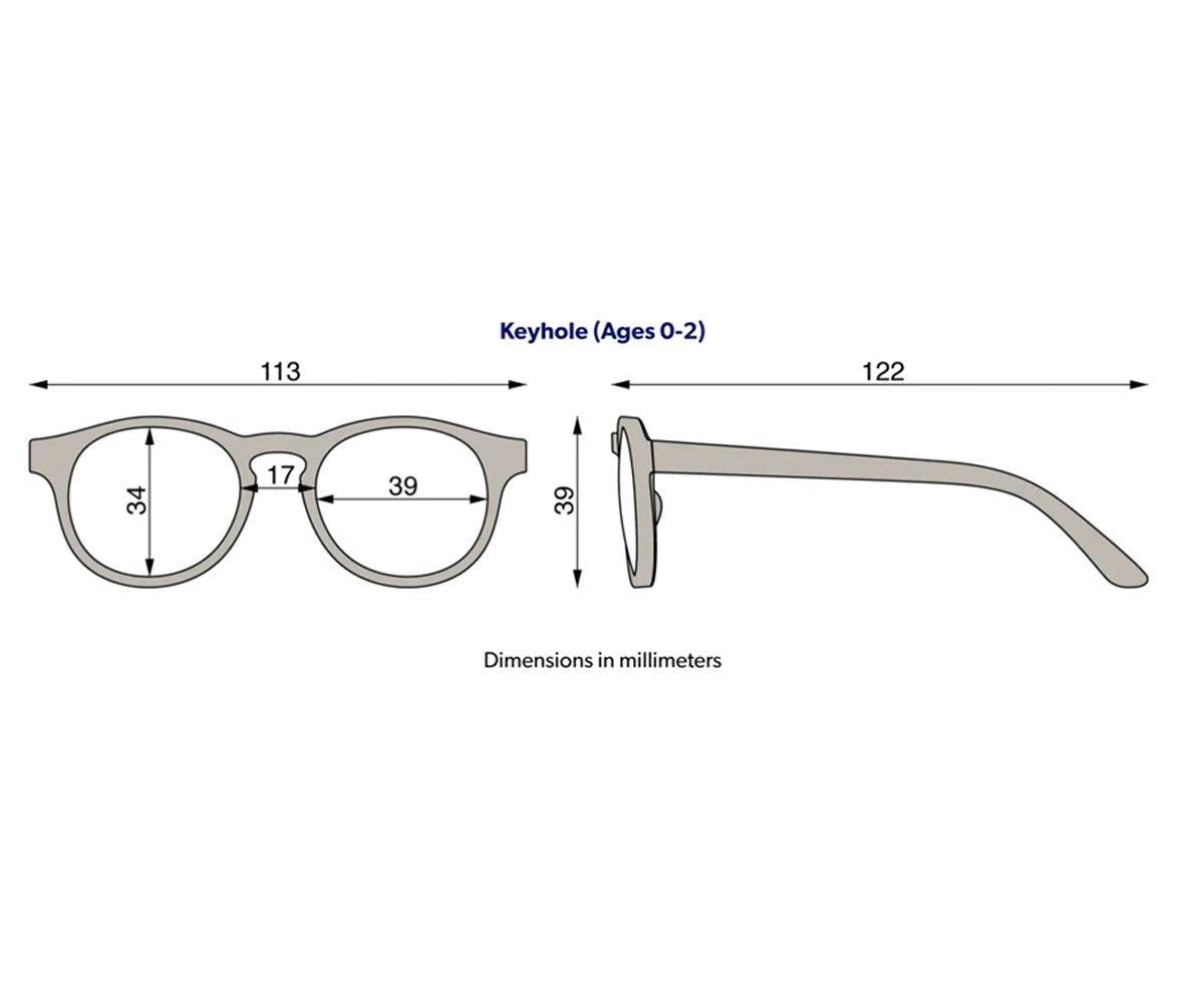 Gafas de Sol Flexibles Keyhole (0-24meses) Sweet Cream