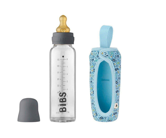 Biberón Cristal BIBS Iron 225ml + Fundas Biberón Regalo