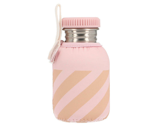 Botella Acero con Funda Stripes Pink Personalizable 350ml