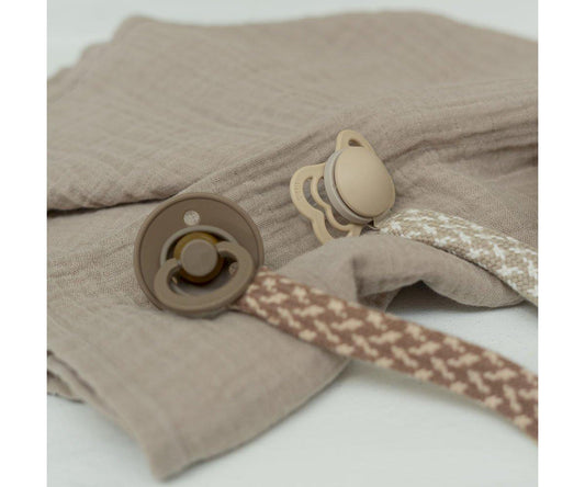 Chupetero BIBS Trenzado Petrol/Baby Blue