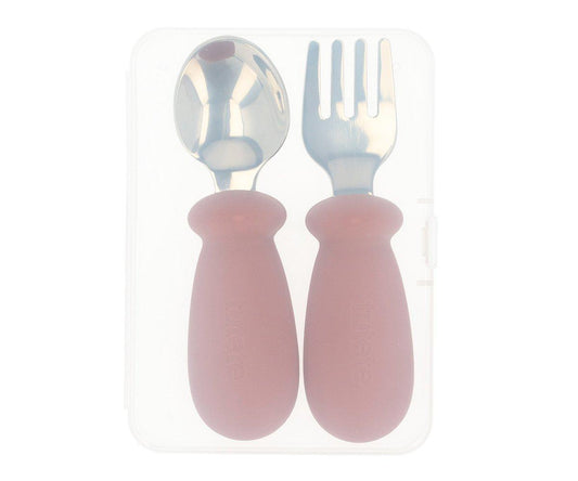 Cubiertos de Aprendizaje Brick Blush