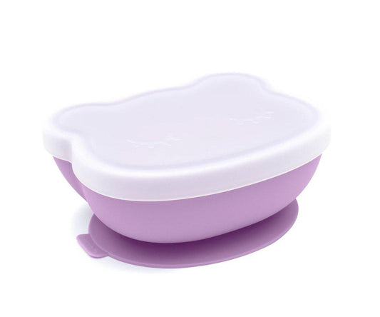 Bol con Ventosa y Tapa Oso Lilac