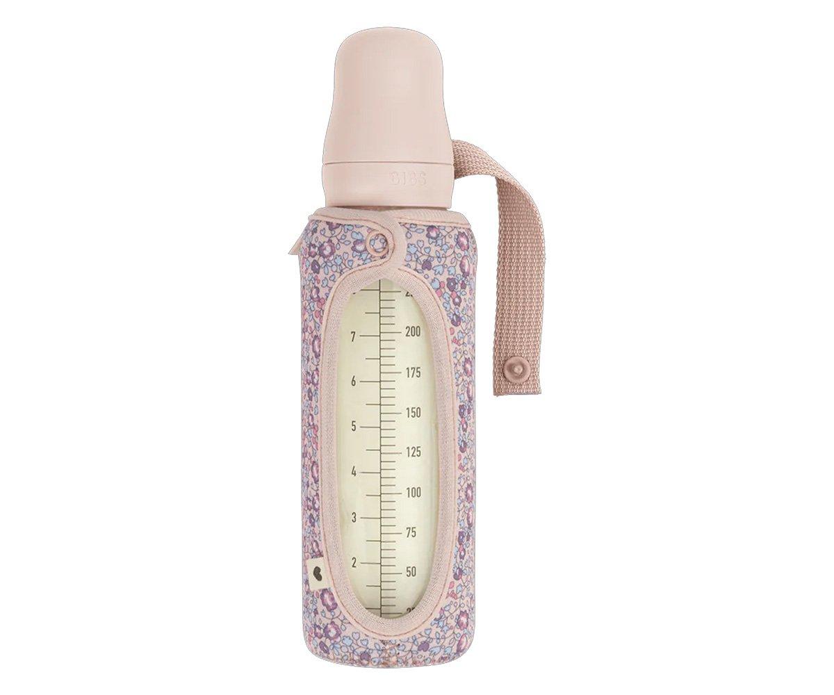 Biberón Cristal BIBS Blush 225ml + Fundas Biberón Regalo