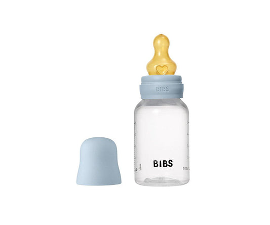 Biberón Plástico BIBS Látex Baby Blue 150ml