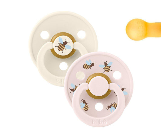 2 Chupetes BIBS Studio Colour Round Bumblebee Ivory Mix