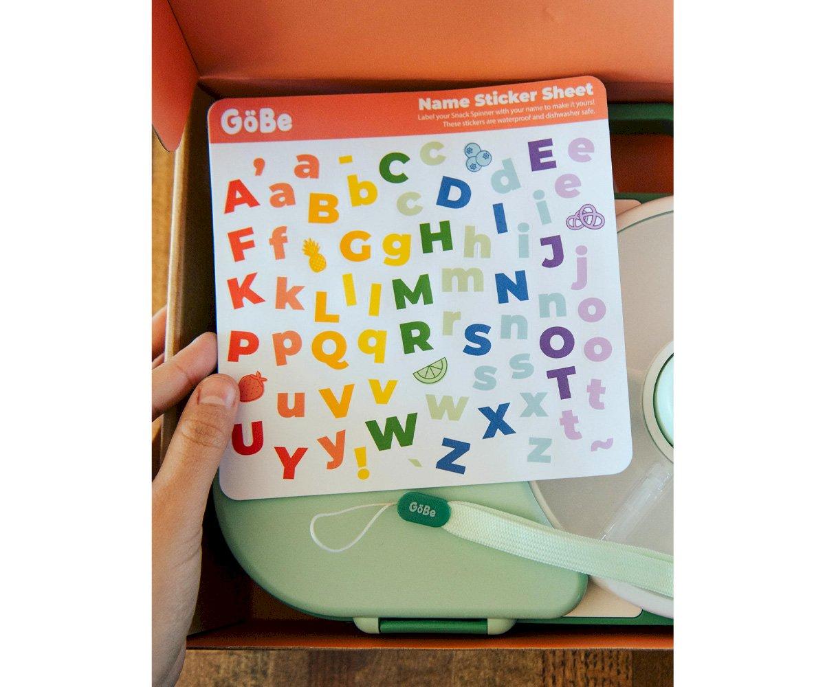 Caja Almuerzo Snack Spinner Flip, Correa de Mano y Hoja de Pegatinas Coral Pink