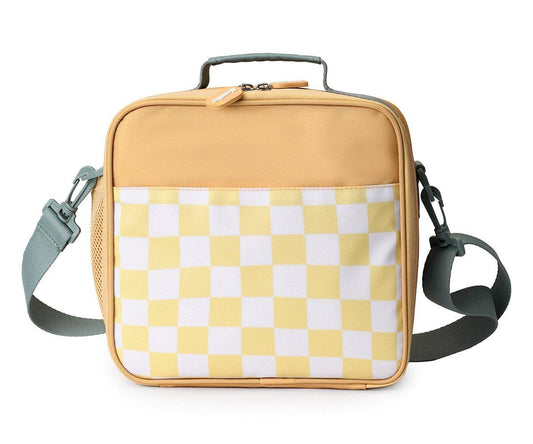 Nevera Rígida Stripes Yellow Chess Personalizable