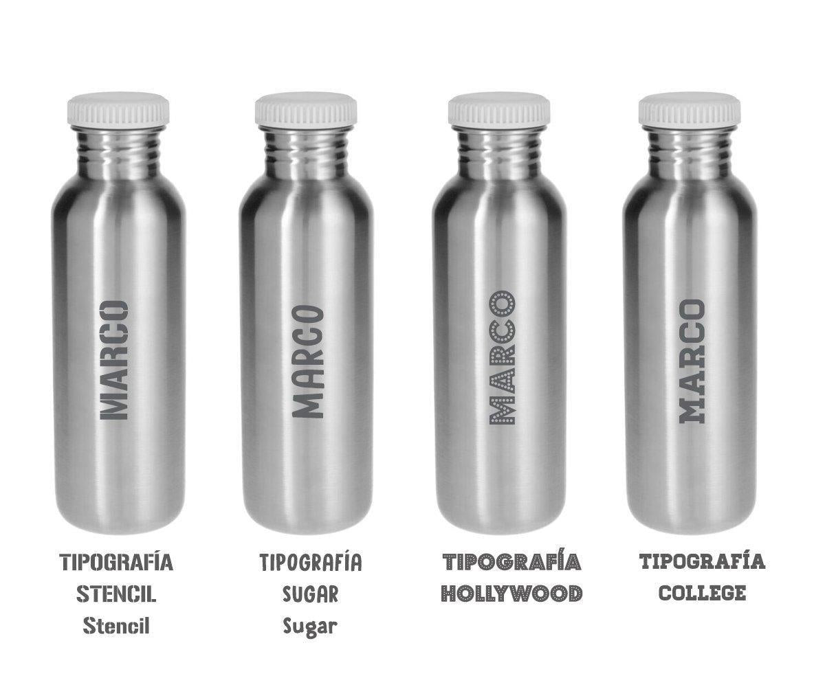 Botella Acero con Funda Stripes Apricot Personalizable 750ml