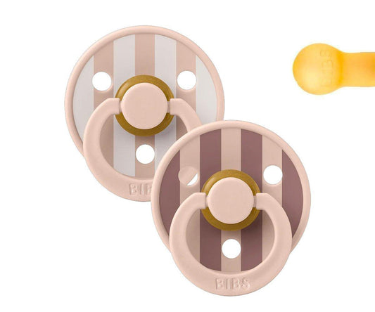 2 Chupetes BIBS Studio Colour Round Block Blush Mix