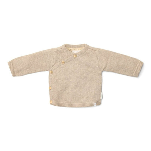 Cardigan cruz punto Beige suave Melee