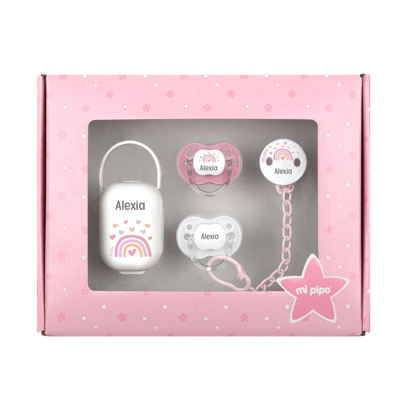 Cajita Top Arcoíris Blush Personalizada