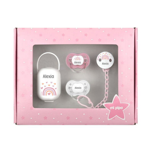 Cajita Top Arcoíris Blush Personalizada