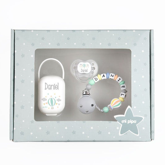 Cajita Top Globo Gris Personalizada
