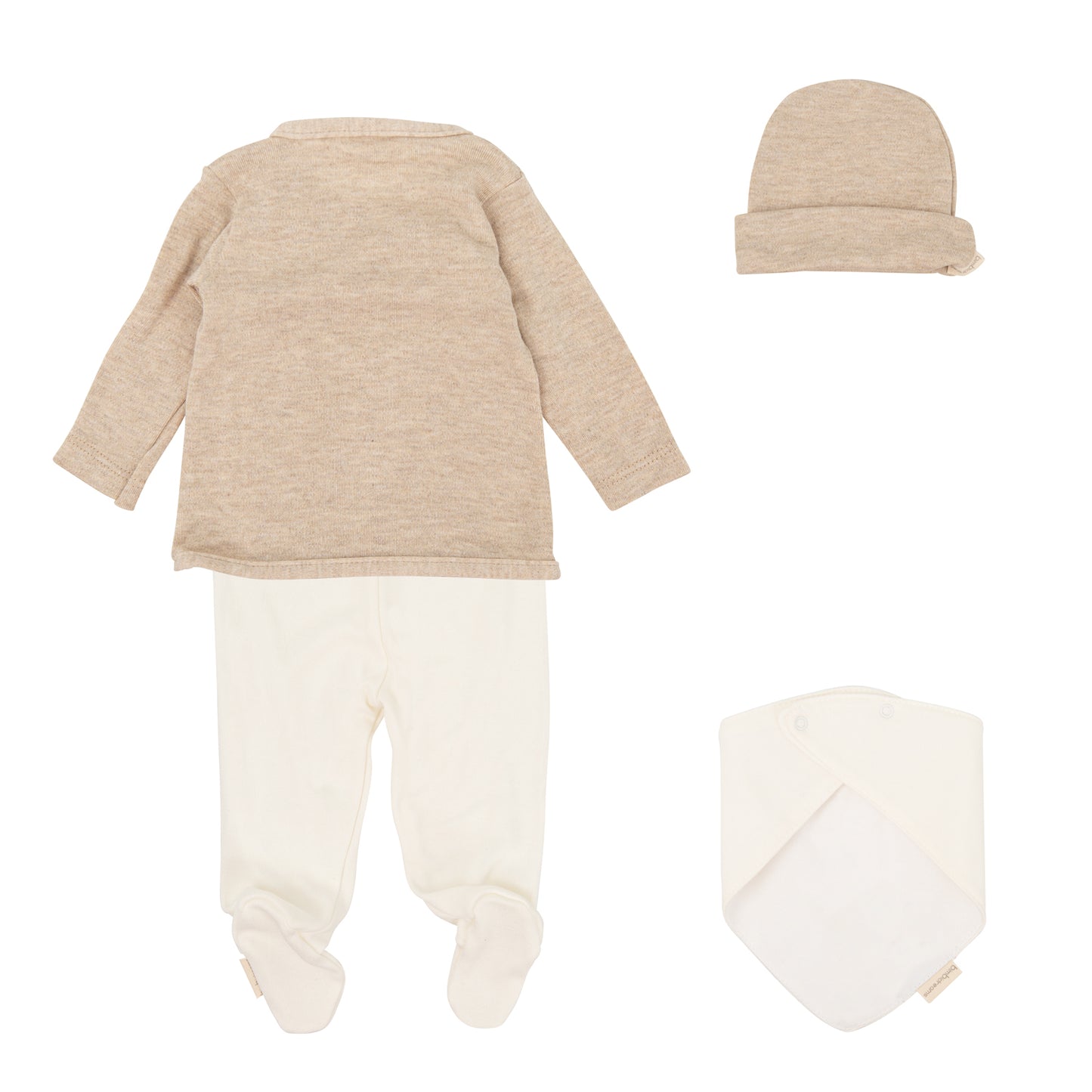 Set Nacimiento - 4p (jubon, Polaina, Gorrito y Bolsa de Muda) Bambú