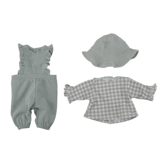 ROPITA DE MUÑECA VERDE CUADROS LITTLE DUTCH
