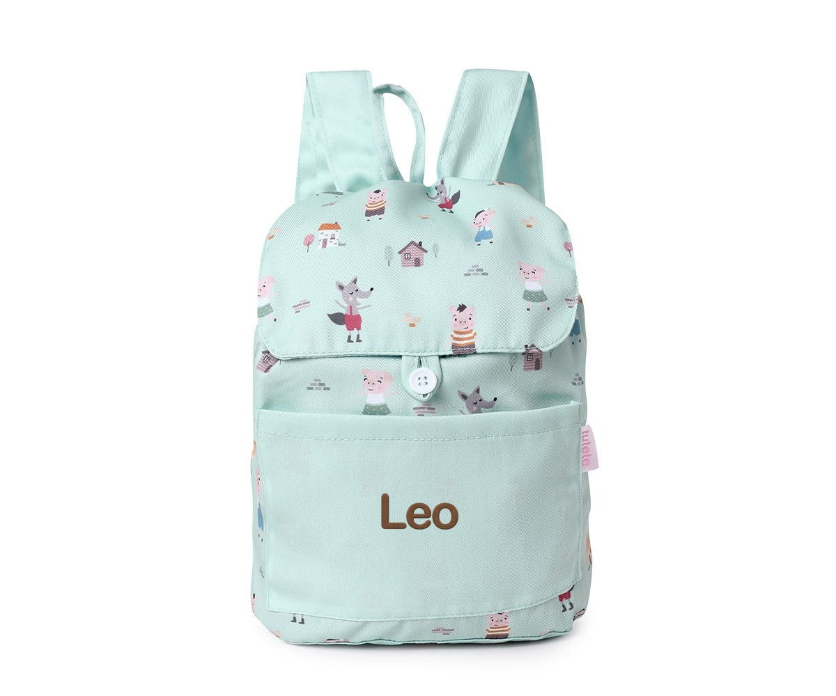 Mochila Pequeña The Three Little Pigs Personalizable