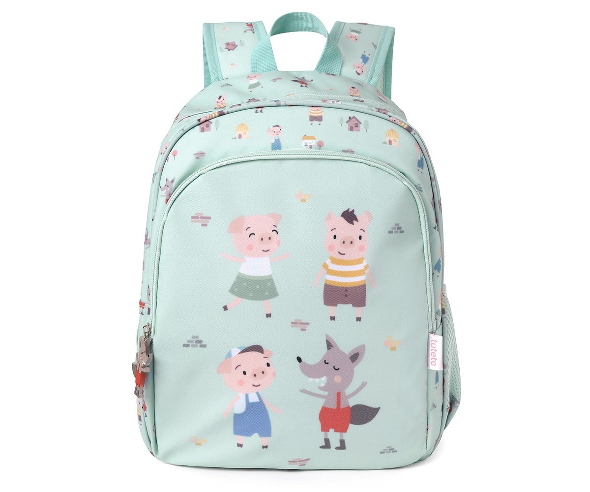 Mochila Mediana The Three Little Pigs + Llavero Personalizable