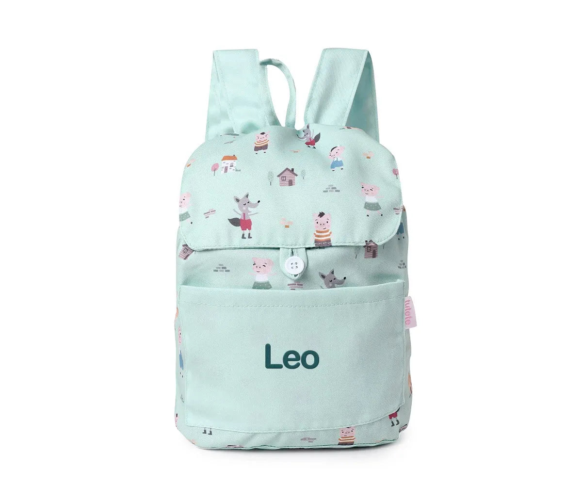 Mochila Pequeña The Three Little Pigs Personalizable