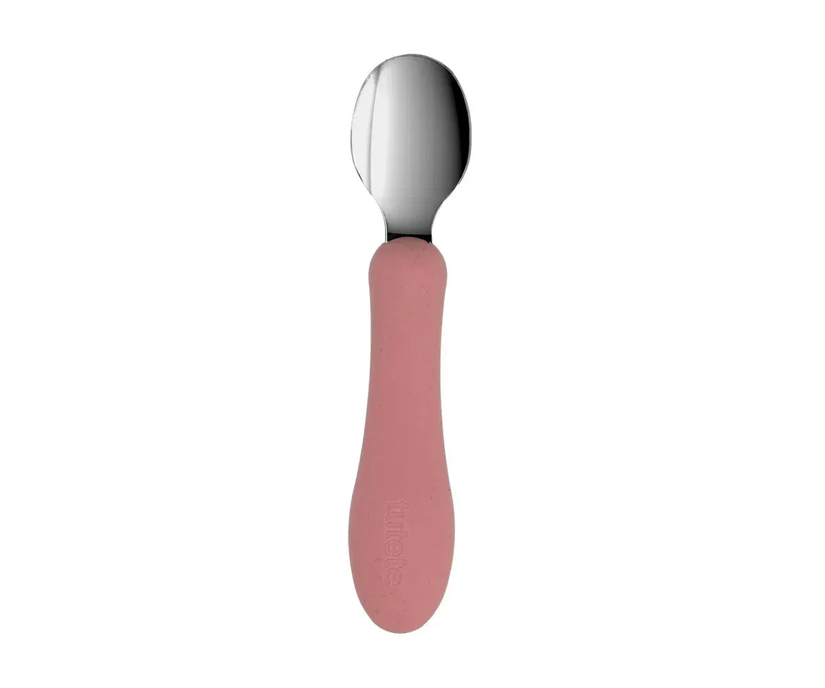 Bol Silicona + Cuchara Acero Light Pink