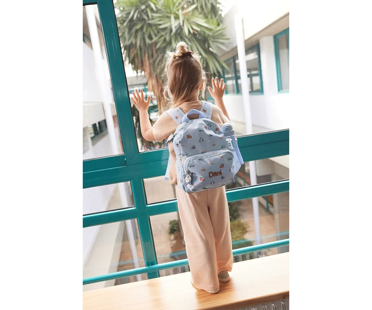 Mochila Infantil City Cars Personalizable