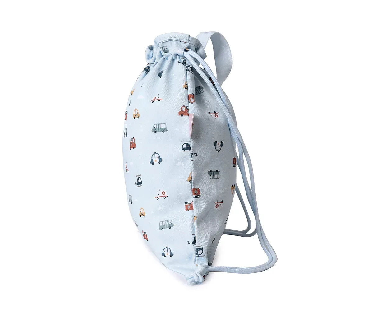 Mochila Saco Tela City Cars Personalizable