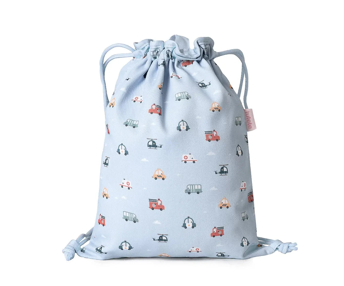 Mochila Saco Tela City Cars Personalizable