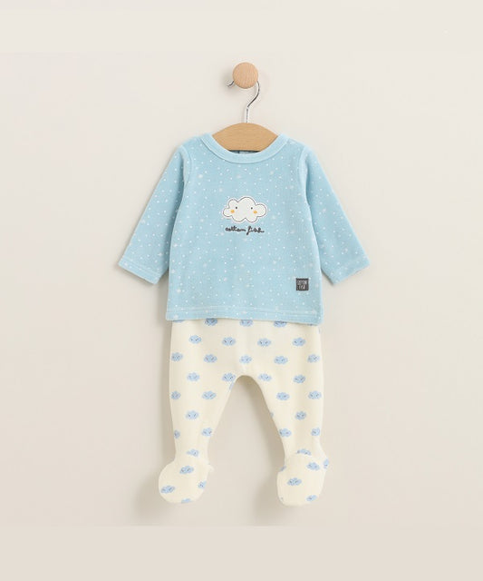 Pijama 2 piezas Nuvole azul
