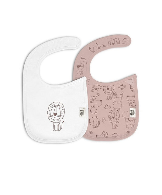 Pack 2 baberos ANIMALITOS ROSA