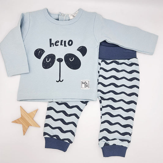 Conjunto 2 piezas Panda Azul