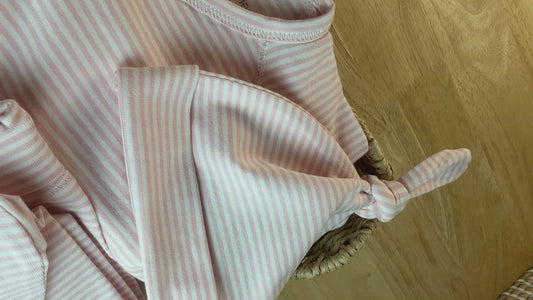 Manta Rayas Rosa Algodón Orgánico